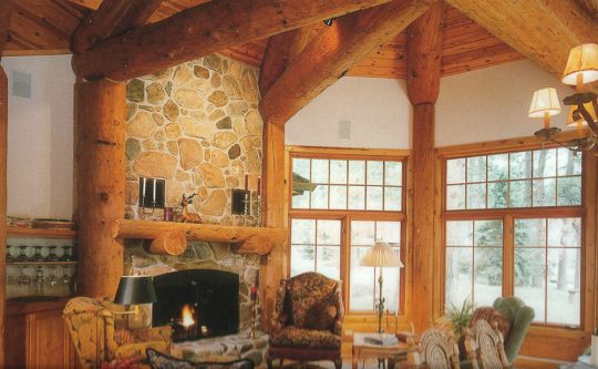 Handcrafted Log Home Interior