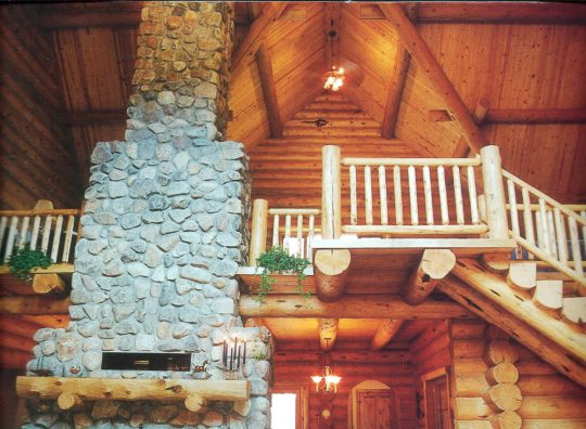 Handcrafted Log Home Interior